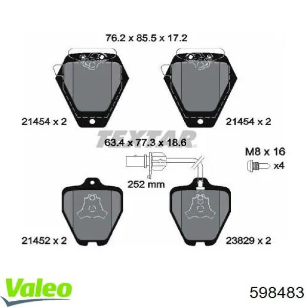 Pastillas de freno delanteras Audi A6 4F2
