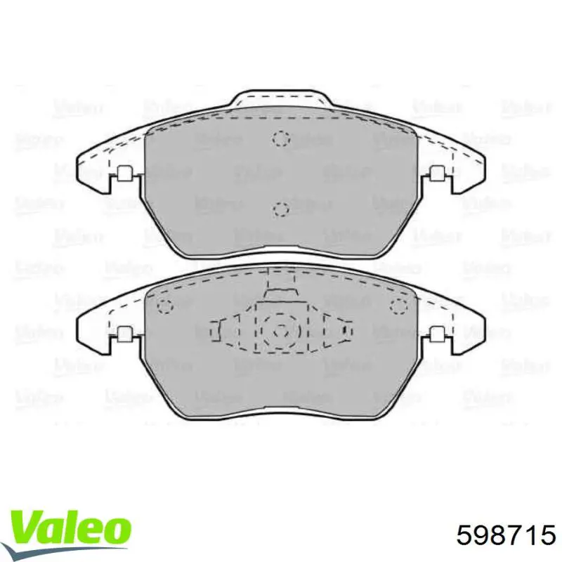 Pastillas de freno delanteras VALEO 598715