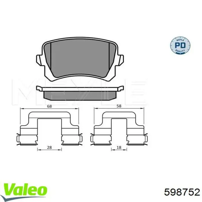 Pastillas traseras VAG 3C0698451G