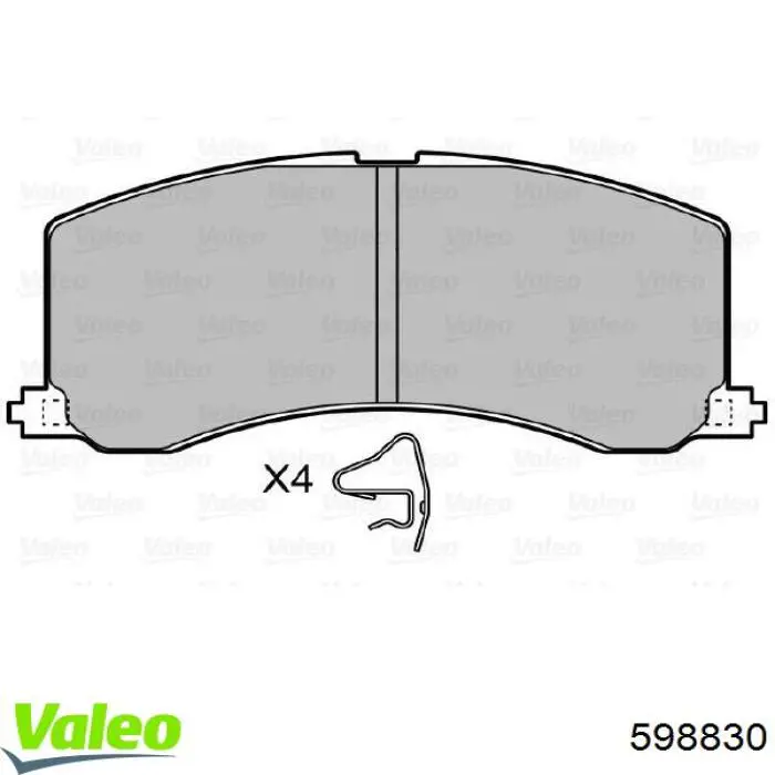 598830 VALEO pastillas de freno delanteras