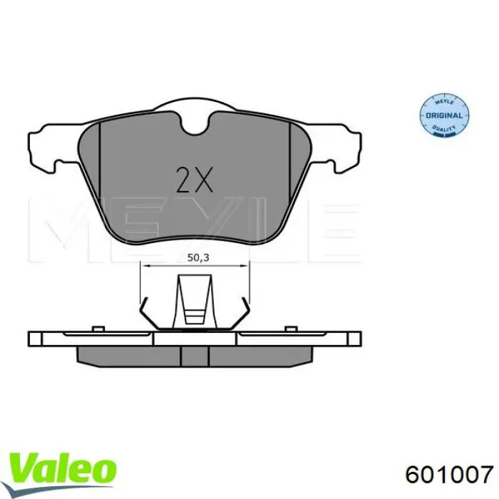 601007 VALEO pastillas de freno delanteras