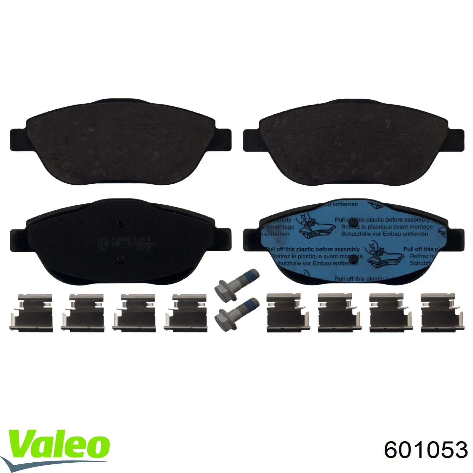 601053 VALEO pastillas de freno delanteras