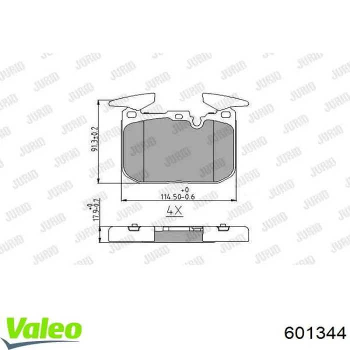 Pastillas freno delanteras VALEO 601344 precio, desde 49,20 EUR