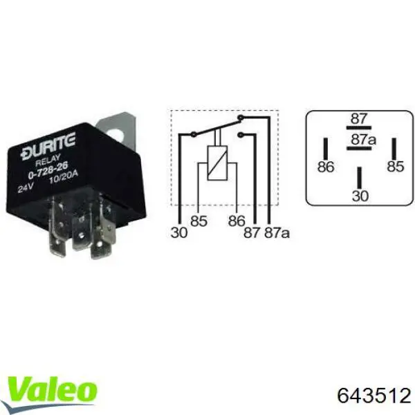 Relé eléctrico multifuncional Fiat/Alfa/Lancia 9620725080