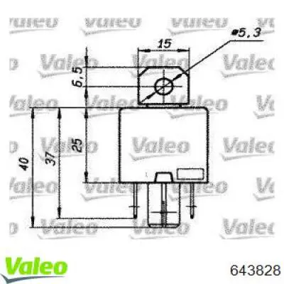 643828 VALEO Relé de desempañador de luneta trasera