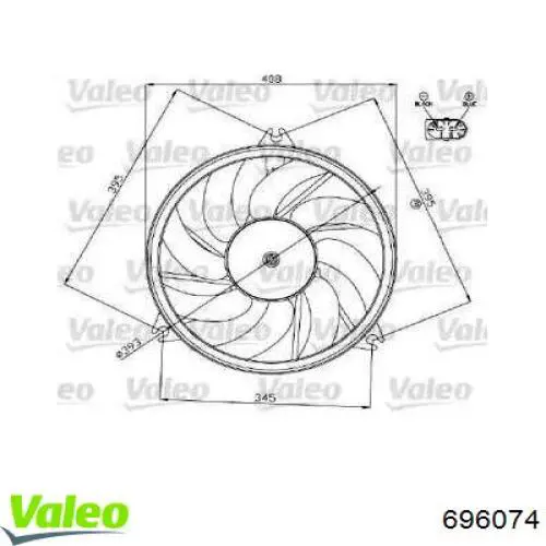 696074 VALEO Electroventilador del motor