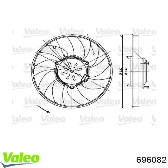 Ventilador de refrigeración completo derecho (motor y hélice) VALEO 696082 precio, desde 95,83 EUR
