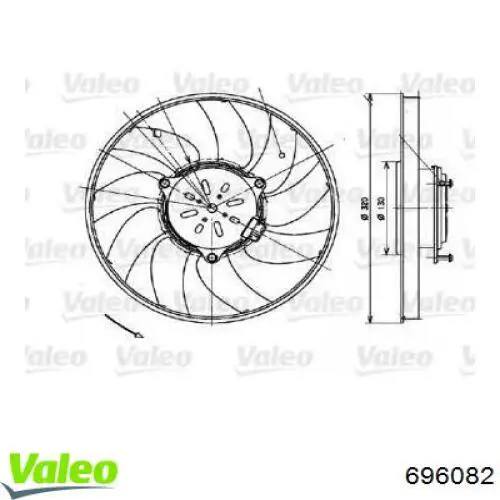 Comprar 696082 VALEO Ventilador de refrigeración completo derecho (motor y hélice)