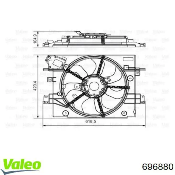 470061 NRF rodete ventilador, refrigeración de motor