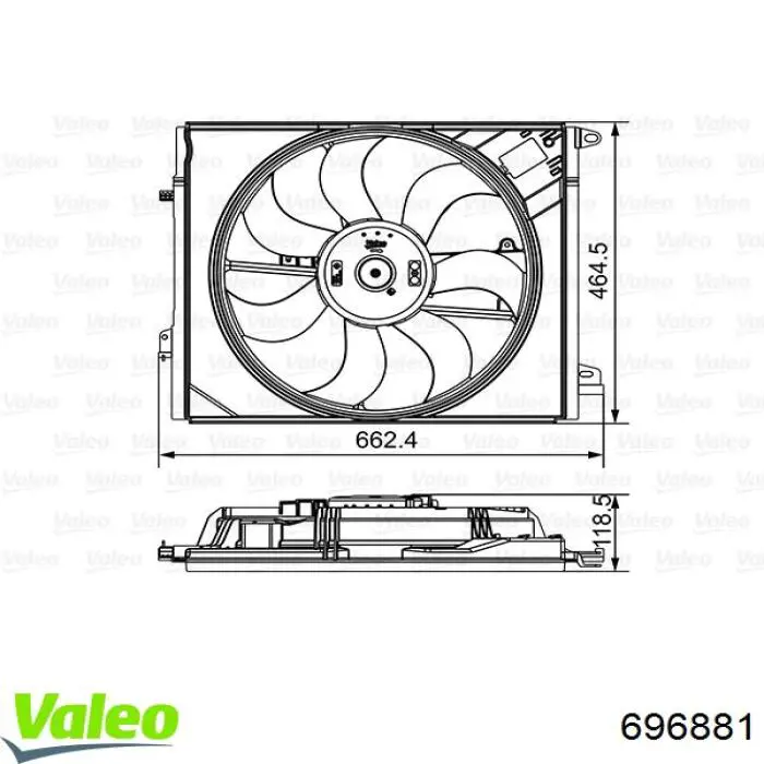 Comprar 696881 VALEO Ventilador del motor