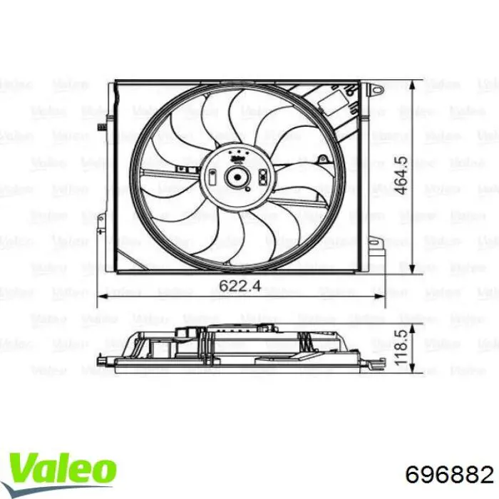 Ventilador, refrigeración motor VALEO 696882 precio, desde 138,85 EUR