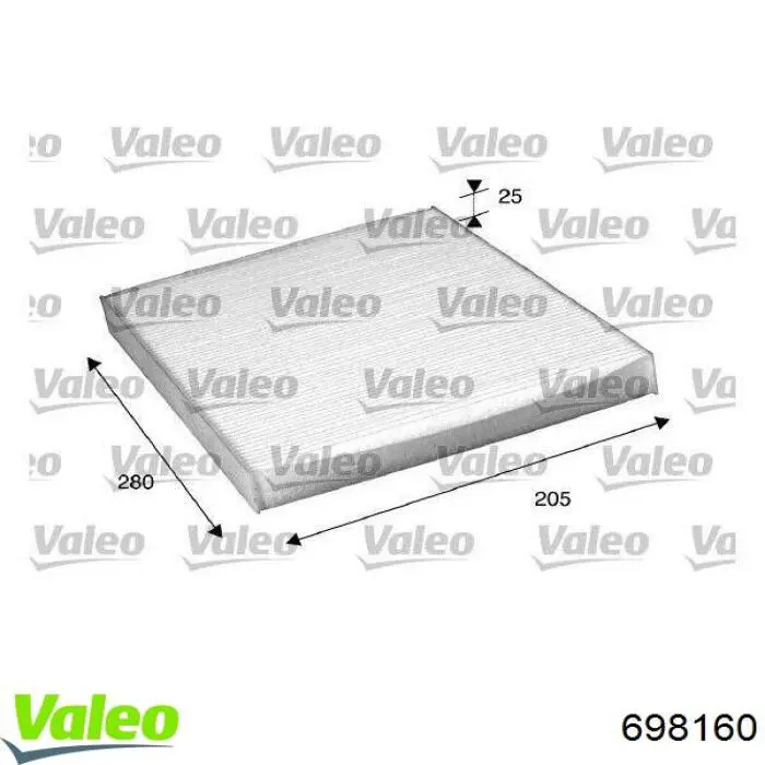 Filtro de cabina VALEO 698160 precio, desde 5,15 EUR