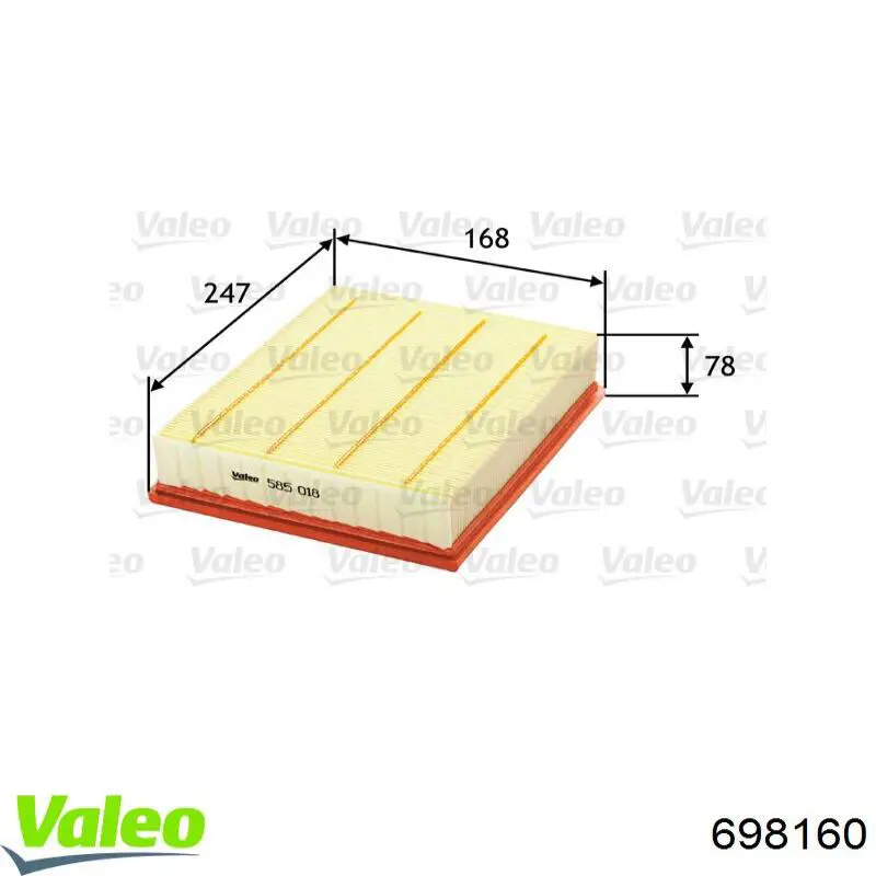 698160 VALEO Filtro antipolen