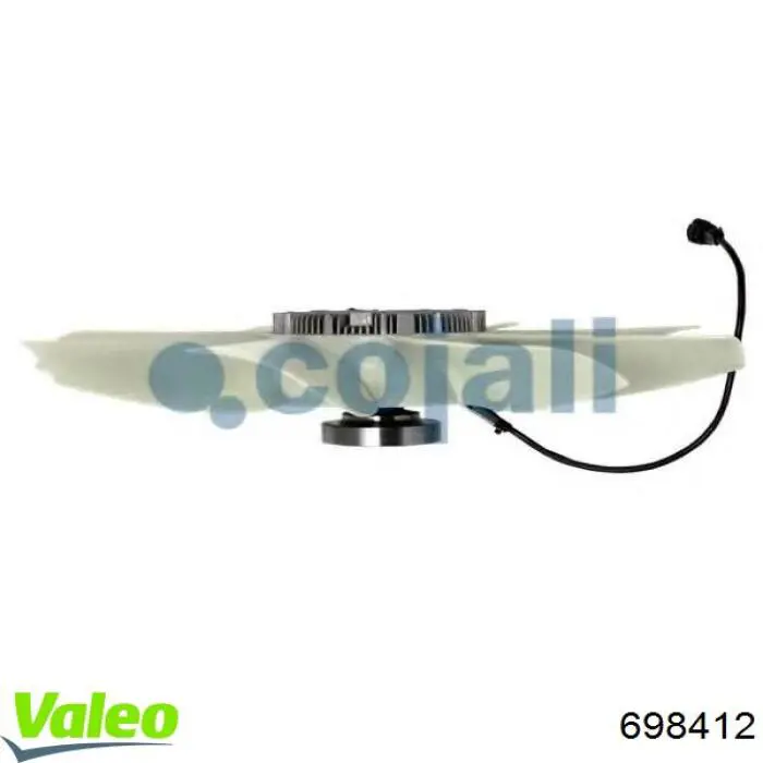 698412 VALEO ventilador (rodete +motor refrigeración del motor con electromotor derecho)