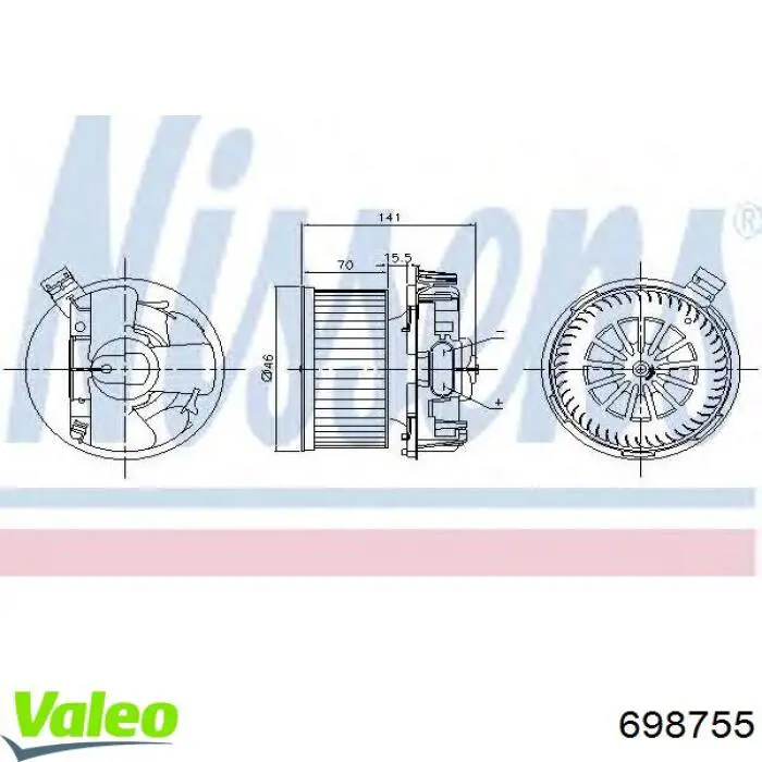 698755 VALEO motor eléctrico, ventilador habitáculo