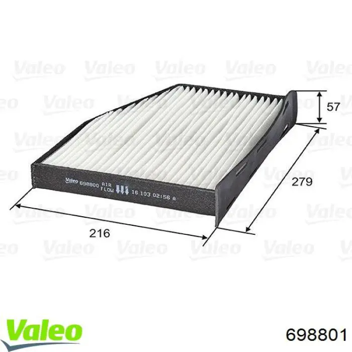 Filtro de cabina VALEO 698801 precio, desde 9,80 EUR