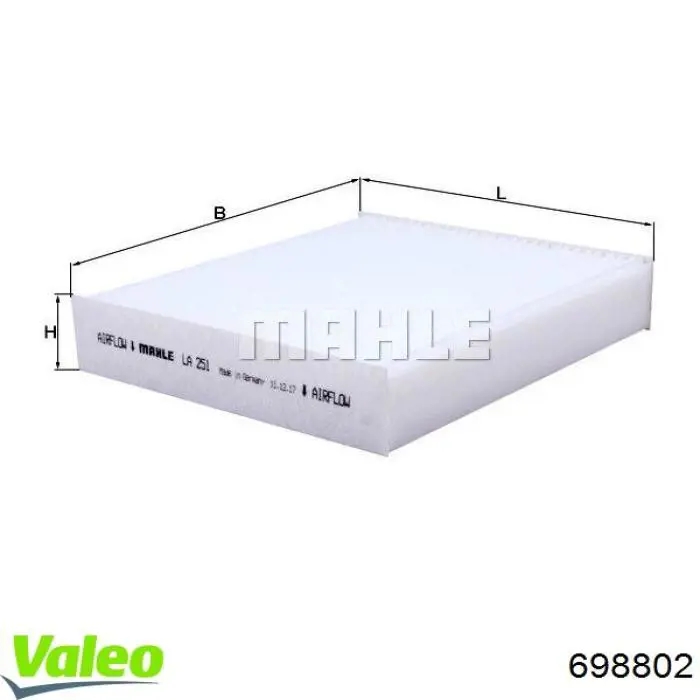 Filtro de polen VALEO 698802
