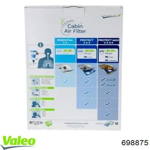 698875 VALEO filtro de habitáculo