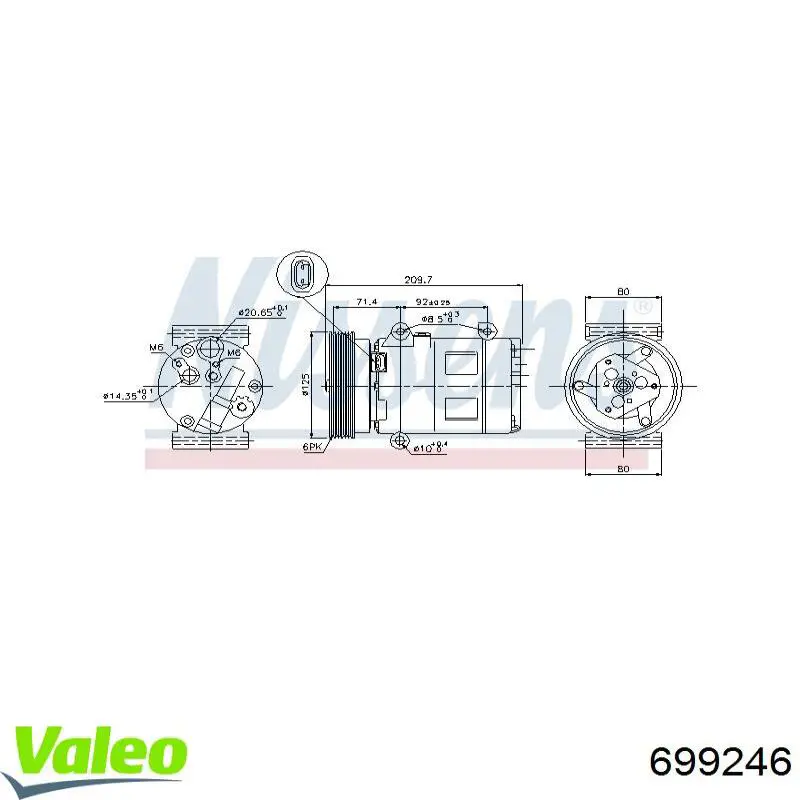 Compresor ac VALEO 699246 precio, desde 74,05 EUR
