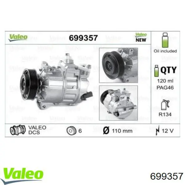 699357 VALEO Compresor climatizador