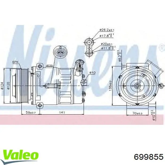 Compresor de ac Opel 6854036
