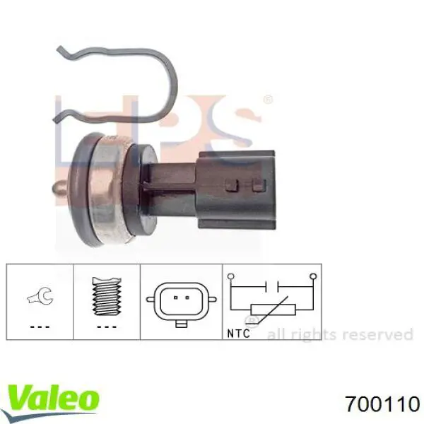 700110 VALEO sensor de temperatura del refrigerante