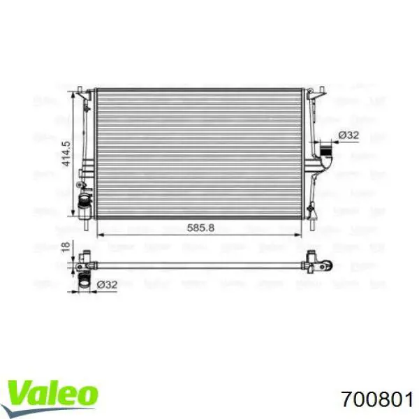 700801 VALEO radiador