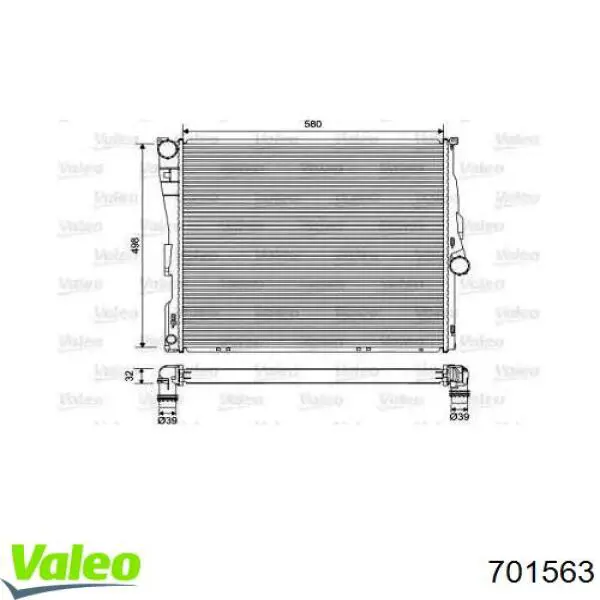 701563 VALEO radiador
