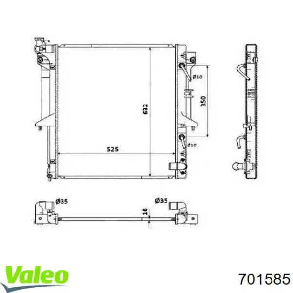 701585 VALEO Refrigeración del motor