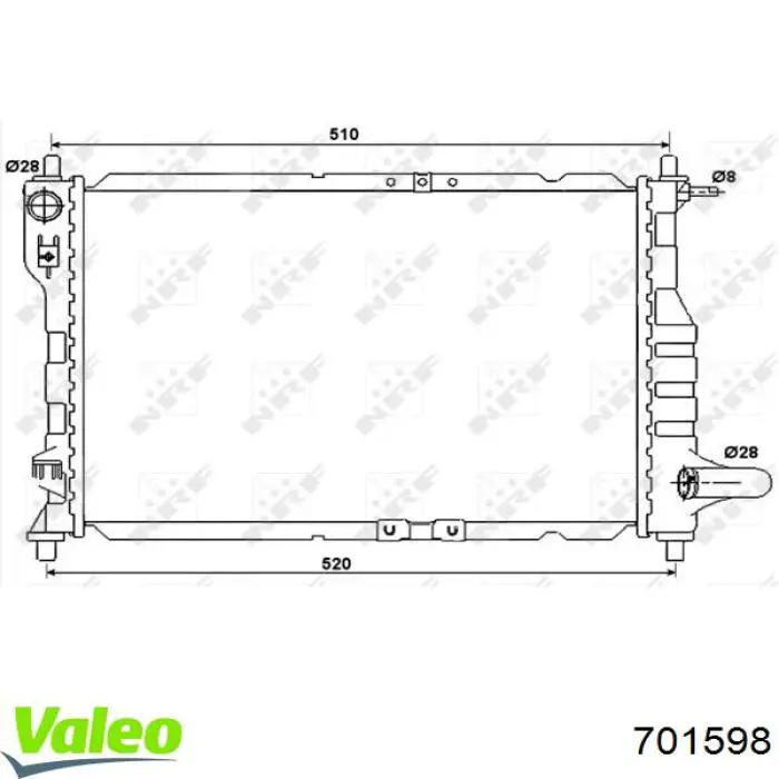 701598 VALEO radiador