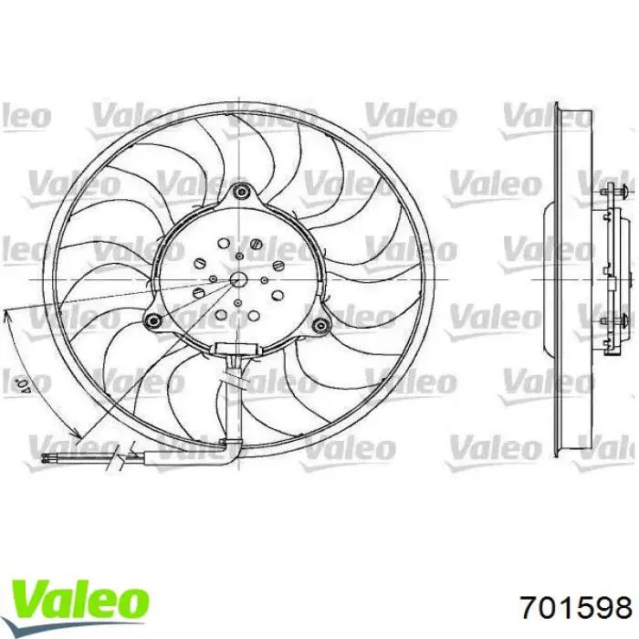 Radiador 701598 VALEO