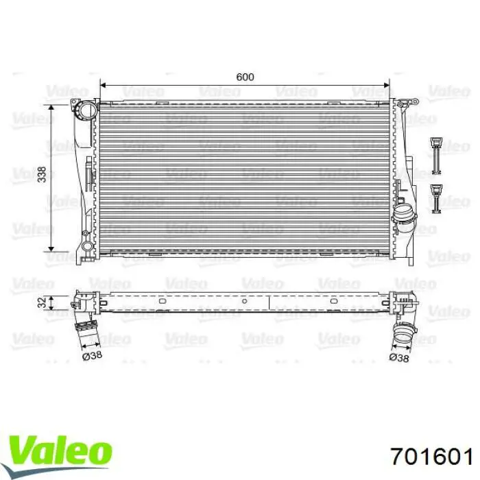 Comprar 701601 VALEO Radiador de auto