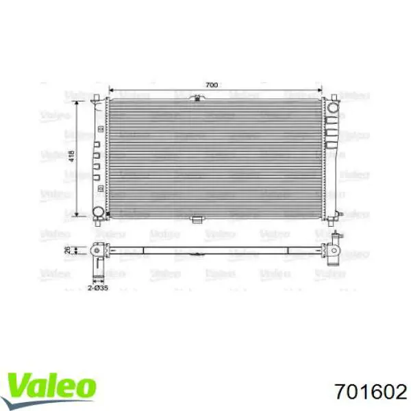 701602 VALEO radiador refrigeración del motor