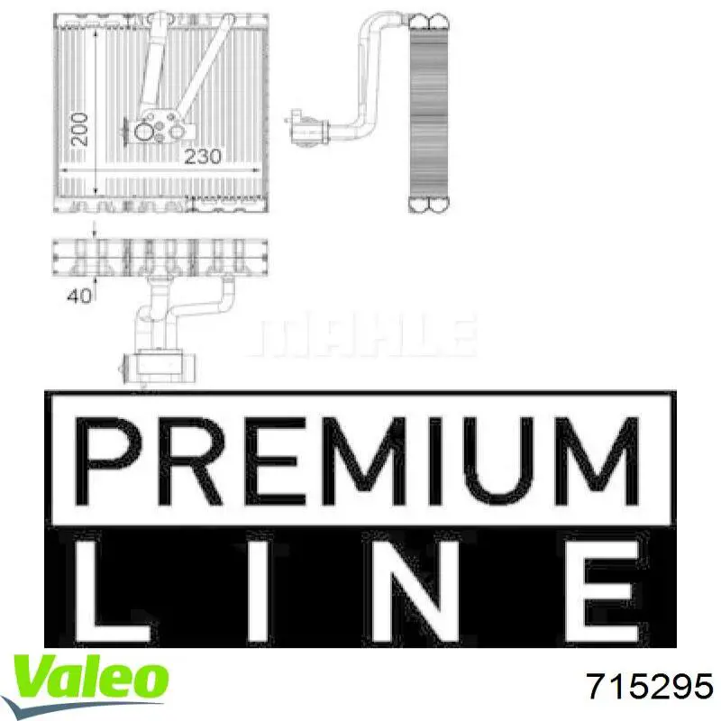Evaporador de aire acondicionado 715295 VALEO