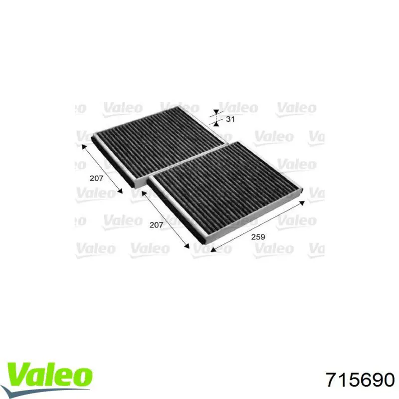 Filtro de habitáculo 715690 VALEO