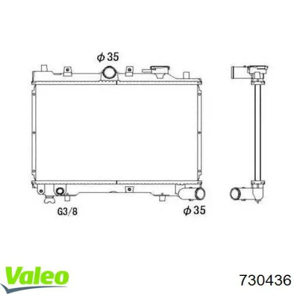 Radiador 730436 VALEO