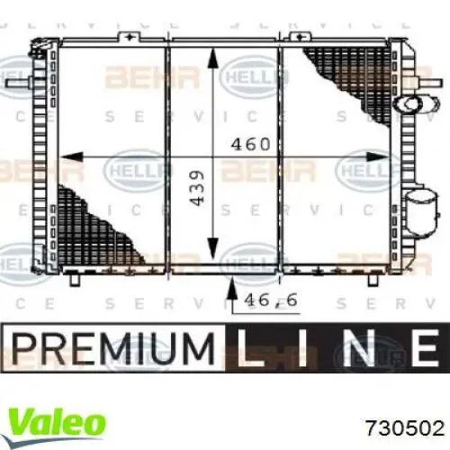 730502 VALEO radiador refrigeración del motor