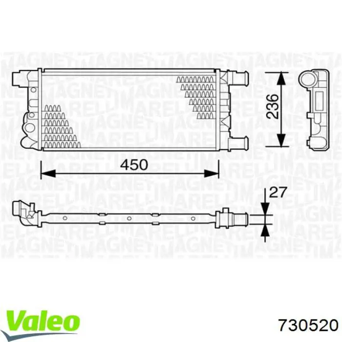Água radiador VALEO 730520 precio, desde 31,82 EUR
