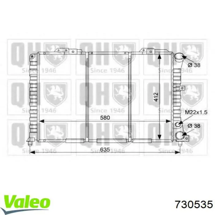 730535 VALEO radiador refrigeración del motor