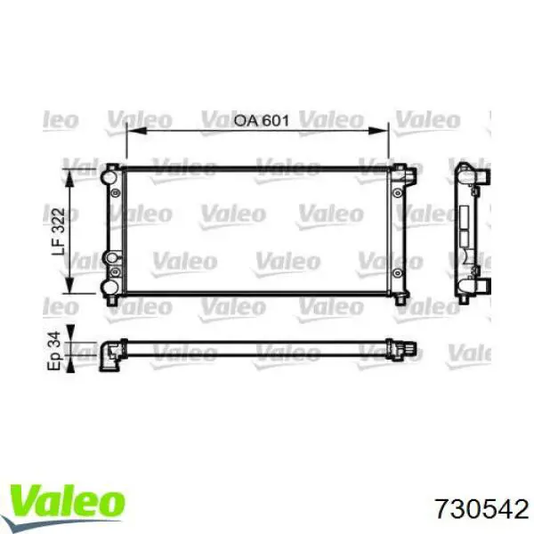 Radiador 730542 VALEO