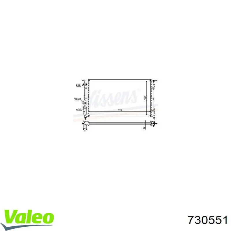 Água radiador VALEO 730551 precio, desde 49,37 EUR