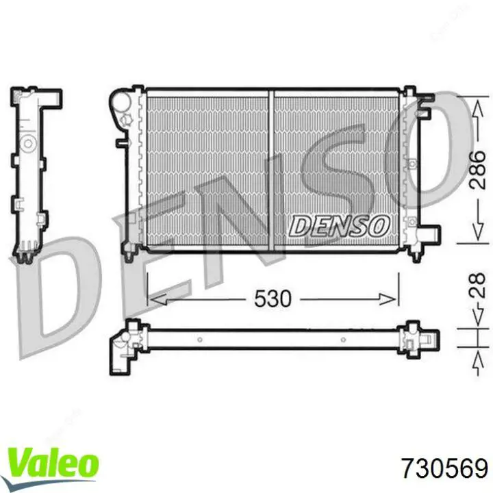 1301F7 Peugeot/Citroen radiador refrigeración del motor