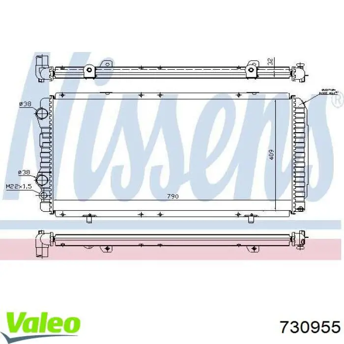 730955 VALEO radiador