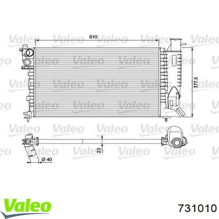 731010 VALEO radiador