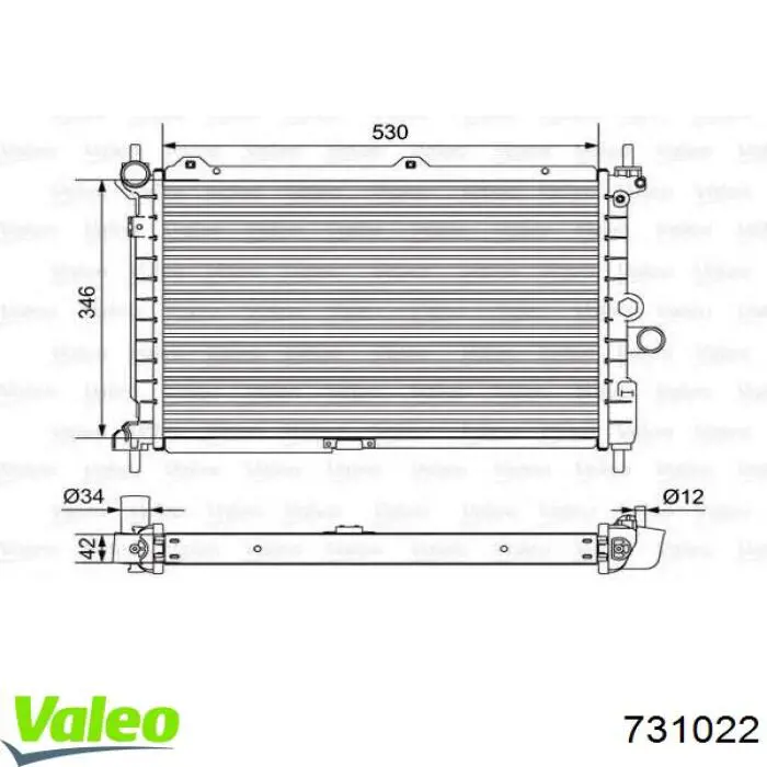 731022 VALEO radiador