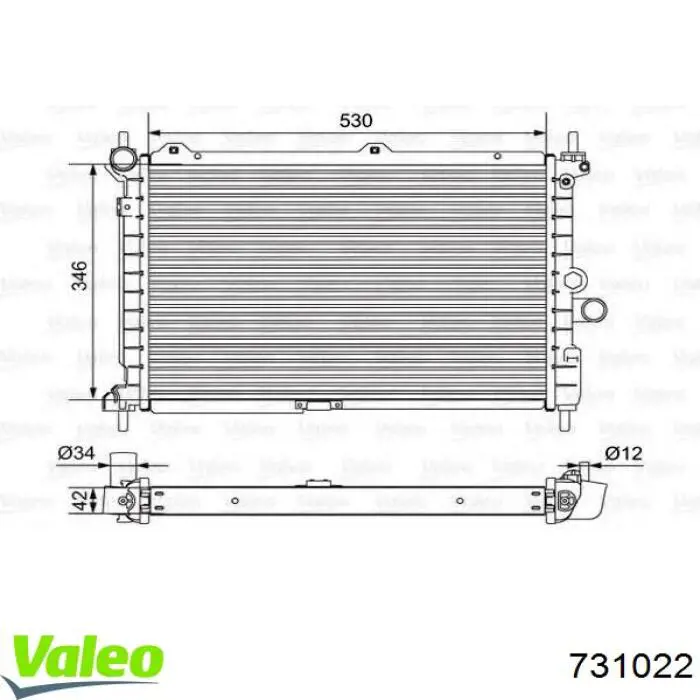 27524 NRF radiador refrigeración del motor