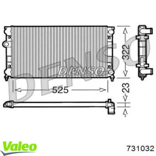 731032 VALEO radiador refrigeración del motor