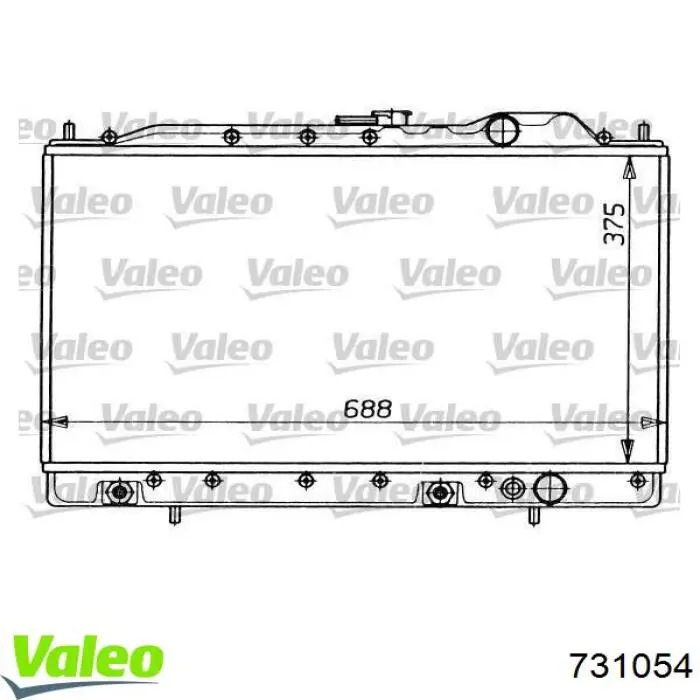 731054 VALEO radiador refrigeración del motor