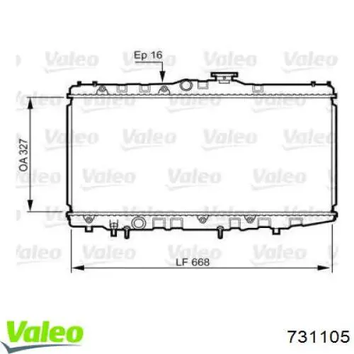Radiador 731105 VALEO