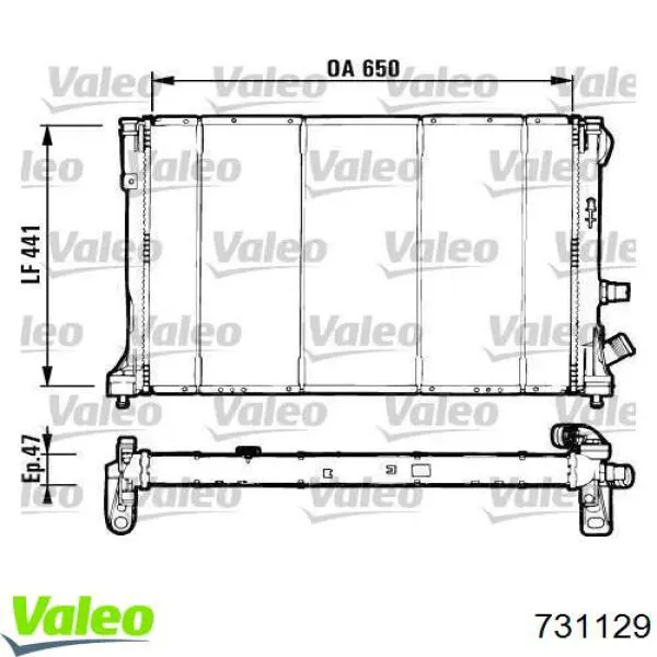 Água radiador VALEO 731129 precio, desde 685,54 EUR